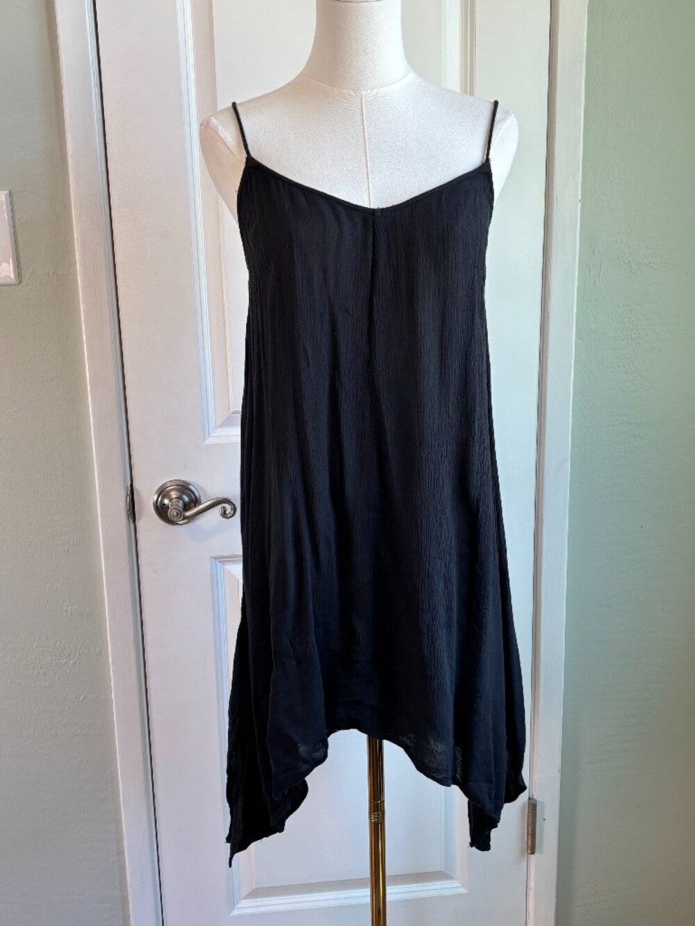 Bundle 2/$30! Volcom Black Gauze Handkerchief Hem Dress Cover-up S